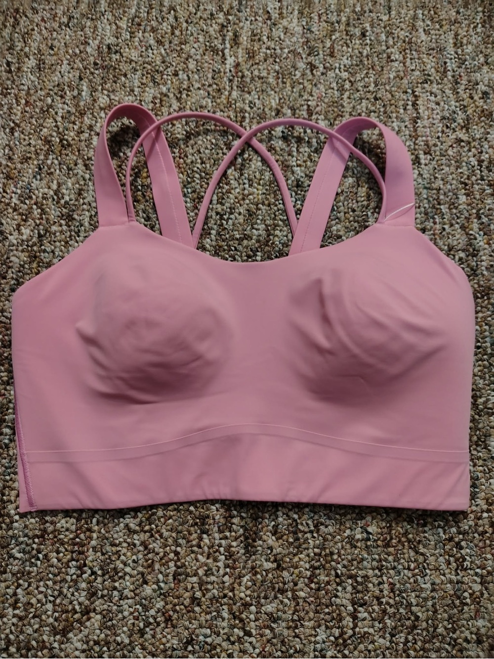 Lululemon Like a Cloud Longline Bra *Light Support, D/DD Cup Pink Frosting 10